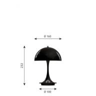 Louis Poulsen Panthella 160 Portable Tafellamp - 2700K - Zwart