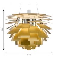 Louis Poulsen PH Artichoke 840 Hanglamp - 2700K Bluetooth - int. driver - Messing