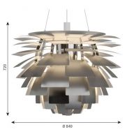 Louis Poulsen PH Artichoke 840 Hanglamp - E27 100W - RVS