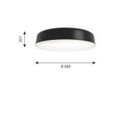 Louis Poulsen LP Grand 880 Plafondlamp - Opbouw - 3000K Dali - Zwart