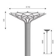 Louis Poulsen LP Nest Lantaarnpaal - 3000K Dali - Aluminium