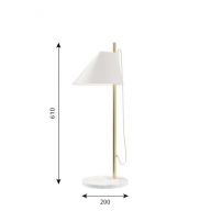 Louis Poulsen Yuh Tafellamp - 2700K - Wit/messing