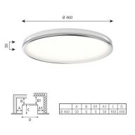 Louis Poulsen Munkegaard 460 Plafondlamp - 3000K Dali - High lustre - Glanzend chroom