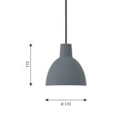 Louis Poulsen Toldbod 170 Hanglamp - Blauwgrijs