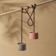 Ethimo Gaia Oplaadbare Hanglamp - Teak - Bianco - Wit