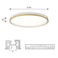 Louis Poulsen Munkegaard 460 Plafondlamp - 3000K Dali - Messing