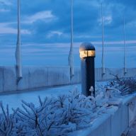 Louis Poulsen Waterfront LED Sokkellamp - 3000K - Geaard - Voetplaat - Donkergrijs