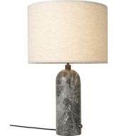 Gubi Gravity Large Tafellamp - Grijs marmer & Canvas wit