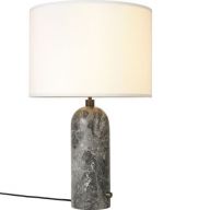 Gubi Gravity Large Tafellamp - Grijs marmer & Wit