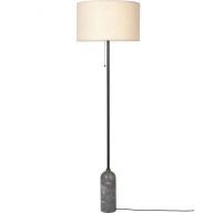 Gubi Gravity Vloerlamp - Grijs marmer & Canvas wit