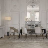 Gubi Gravity Vloerlamp - Grijs marmer & Wit