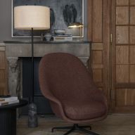 Gubi Gravity Vloerlamp - Zwart staal & Canvas wit