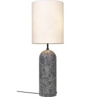 Gubi Gravity XL High Vloerlamp - Grijs marmer & Wit