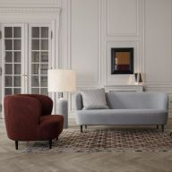 Gubi Gravity XL Low Vloerlamp - Wit marmer & Wit