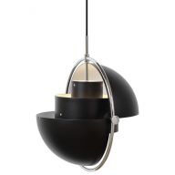 Gubi Multi-Lite Small Hanglamp - Chroom & Mat zwart