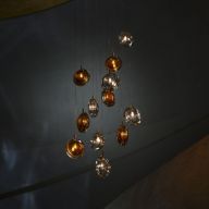 Bomma Lens 26 pcs Round Hanglamp - 13x Amber 13x Helder glas