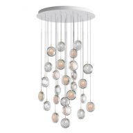 Bomma Lens 26 pcs Round Hanglamp - 13x Wit 13x Helder glas