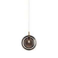 Bomma Lens 6 pcs Hanglamp - 3x Gerookt 3x Wit glas