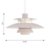 Louis Poulsen PH 5 Hanglamp - Oestergrijs
