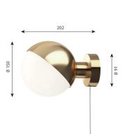 Louis Poulsen VL Studio Wandlamp - Messing - Met draad