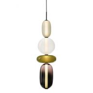 Bomma Pebbles Large Hanglamp - Configuratie 3 - Wit, groen - zwart
