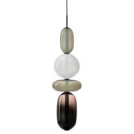 Bomma Pebbles Large Hanglamp - Configuratie 4 - Wit - zwart