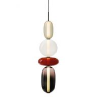 Bomma Pebbles Large Hanglamp - Configuratie 5 - Zwart, rood - wit