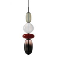 Bomma Pebbles Large Hanglamp - Configuratie 5 - Zwart, rood - wit