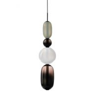 Bomma Pebbles Large Hanglamp - Configuratie 6 - Wit - zwart