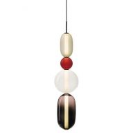Bomma Pebbles Large Hanglamp - Configuratie 7 - Wit, rood - zwart