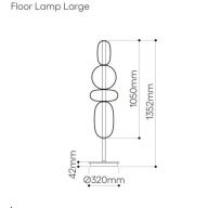 Bomma Pebbles Large Vloerlamp - Configuratie 2 - Zwart, wit - groen
