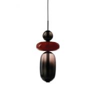Bomma Pebbles Small Hanglamp - Configuratie 1 - Zwart - rood