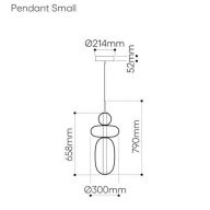 Bomma Pebbles Small Hanglamp - Configuratie 2 - Zwart, groen - rood