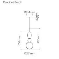 Bomma Pebbles Small Hanglamp - Configuratie 3 - Wit - geel
