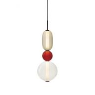 Bomma Pebbles Small Hanglamp - Configuratie 4 - Wit - rood