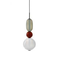 Bomma Pebbles Small Hanglamp - Configuratie 4 - Wit - rood