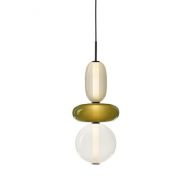 Bomma Pebbles Small Hanglamp - Configuratie 8 - Wit - groen