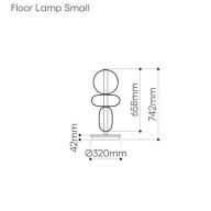 Bomma Pebbles Small Vloerlamp - Configuratie 3 - Wit - groen