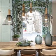 Bomma Phenomena Hanglamp - Small Ball - Rook grijs - goud