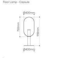 Bomma Phenomena Vloerlamp - Capsule - Rook grijs - goud