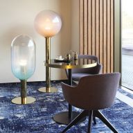 Bomma Phenomena Vloerlamp - Large Ball - Rook grijs - goud