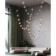 Bomma Pyrite 26 pcs Square Hanglamp - Zilver