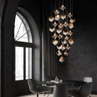 Bomma Pyrite 9 pcs Hanglamp - 4x goud 5x zilver