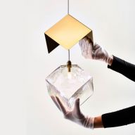 Bomma Pyrite Large Hanglamp - Goud - geborsteld goud