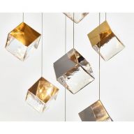 Bomma Pyrite Small Hanglamp - Goud - geborsteld goud