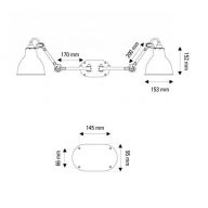 DCW Editions Lampe Gras N204 Double Round Wandlamp - Geel