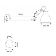 DCW Editions Lampe Gras N204 L 40 Round Wandlamp - Koper