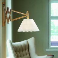 LE KLINT Sax 223-2/17 Wandlamp - Licht eiken met standaard kap - Wit