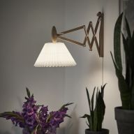 LE KLINT Sax 223-2/17 Wandlamp - Zwart eiken met papieren kap - Wit