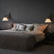 LE KLINT Sax 233-2/21 Wandlamp - Gerookt eiken met standaard kap - Wit